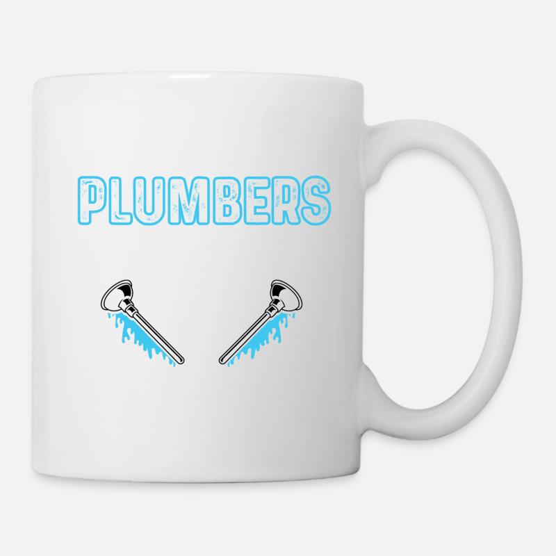 Mache dich nass Fröhlicher Arbeiter Geschenk - Tasse - Weiß