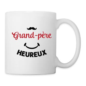 Cadeau drôle grand-père heureux - Mug blanc - blanc - Droite