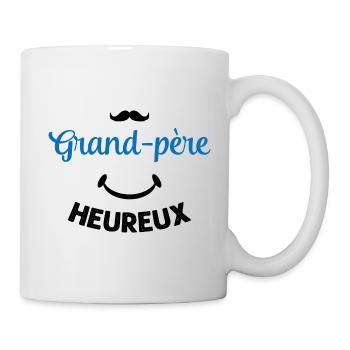 Cadeau drôle grand-père heureux - Mug blanc - blanc - Droite