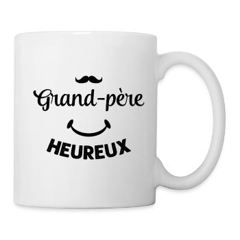 Cadeau drôle grand-père heureux - Mug blanc - blanc - Droite