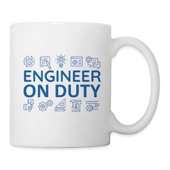 Diensthabender Ingenieur - On Duty - Tasse - Weiß - Rechts