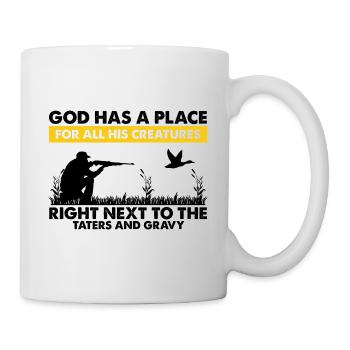 Funny Duck Hunting Design Hunter Hunting Duck Design - Mug - white - Right