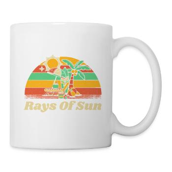 Rays Of Sun Beach Motivational Quote Ocean - Tasse - Weiß - Rechts