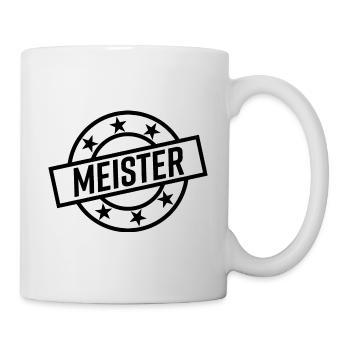 Meister Meisterprüfung Stempel Auszeichnung - Tasse - Weiß - Rechts