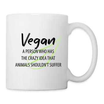 Végétalien Végétalien Bien-être animal Végétarien Végétarien - Mug blanc - blanc - Droite