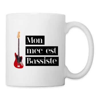 Mon mec est bassiste - Mug blanc - blanc - Droite