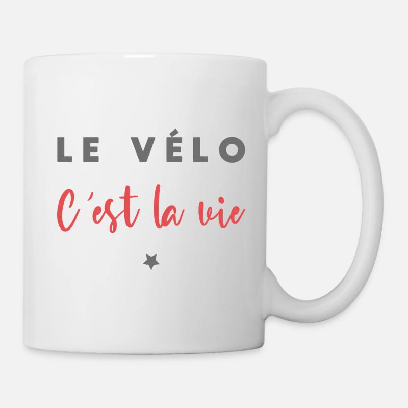 Le vélo c est la vie - Mug blanc - blanc