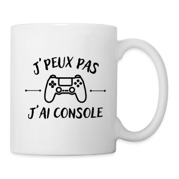 J'peux pas j'ai console - Mug blanc - blanc - Droite