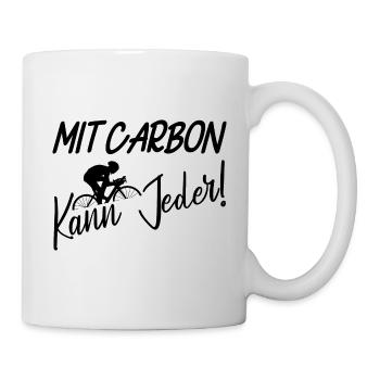 mit Carbon kann jeder - Tasse - Weiß - Rechts