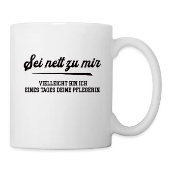 Pflegerin Pflegekraft Pflegefachfrau Frau Pflege - Tasse - Weiß - Rechts