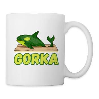 Gorka Orca Gurke Orka Wal Wortspiel - Tasse - Weiß - Rechts