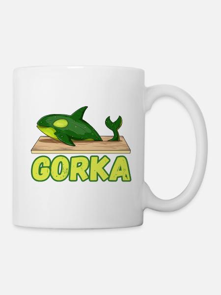Gorka Orca Gurke Orka Wal Wortspiel - Tasse - Weiß