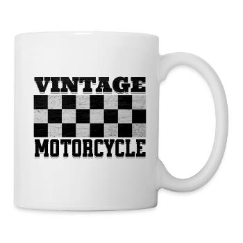 Vintage Biker Fan of Motorcycles and Motor Racing - Mug - white - Right