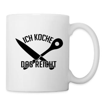 Ich koche das reicht - lustiges Kochmotiv - Tasse - Weiß - Rechts