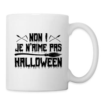 Anti halloween humour Je n'aime pas Halloween - Mug blanc - blanc - Droite