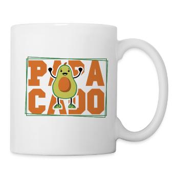 Papacado funny pun daddy and avocado - Mug - white - Right
