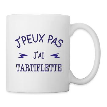 J'peux pas j'ai tartiflette - Mug blanc - blanc - Droite
