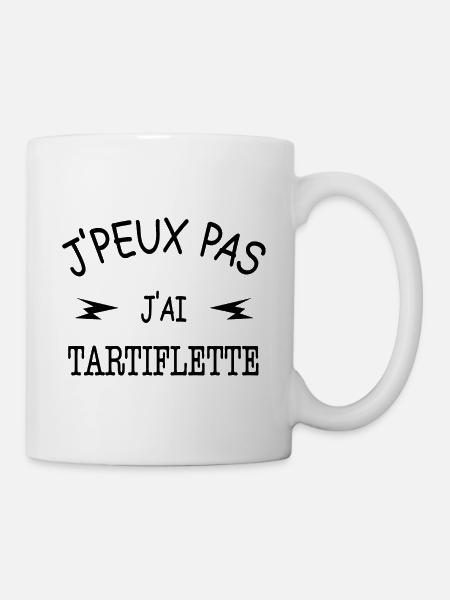 j'peux pas j'ai tartiflette - Mug blanc - blanc
