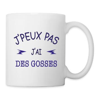 J'peux pas j'ai des gosses - Mug blanc - blanc - Droite