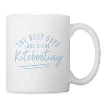 The Best Days Are Spent Kiteboating Sayings Kite - Tasse - Weiß - Rechts