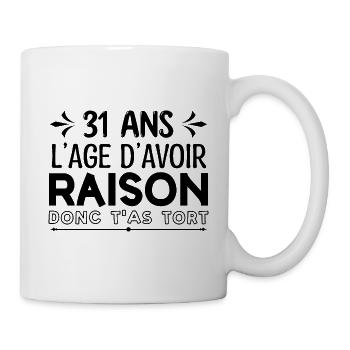 34 ans - cadeau d’anniversaire amusant 34 ans - Mug blanc - blanc - Droite