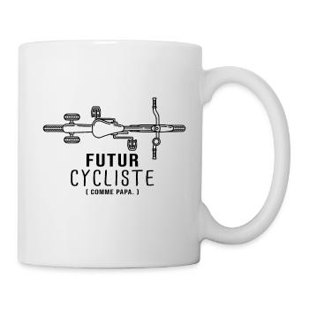 velo vélo vélos velos futur cycliste comme papa - Mug blanc - blanc - Droite