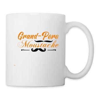 grand-père moustache, Idée cadeau d'élégance. - Mug blanc - blanc - Droite
