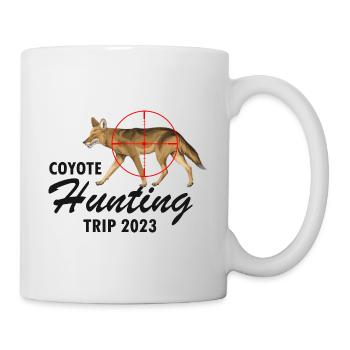 Capture de coyotes et conception de chasseur de coyotes - Mug blanc - blanc - Droite