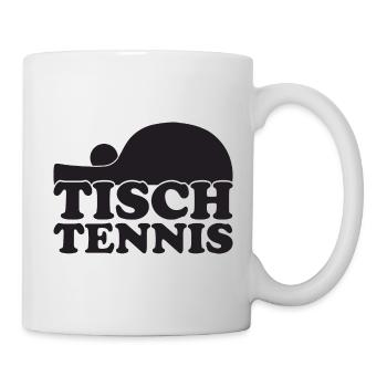 Aufschlag Tischtennisball Tischtennisspieler - Tasse - Weiß - Rechts