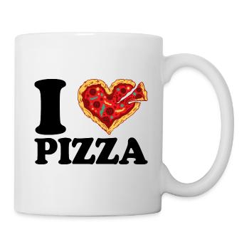 J’adore la pizza - Mug blanc - blanc - Droite