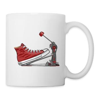 Bass Drummer Drums Foot Machine Pedal Bassist - Mug - white - Right