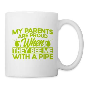 Bagpipes Scottish bagpipes Bagpipe music - Mug - white - Right
