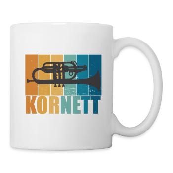 Cornet Vintage Musician Instrument Gift - Mug - white - Right