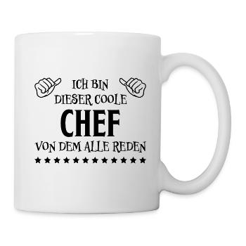 Chef Lustiger Spruch Arbeit Beruf Chef Geschenk - Tasse - Weiß - Rechts