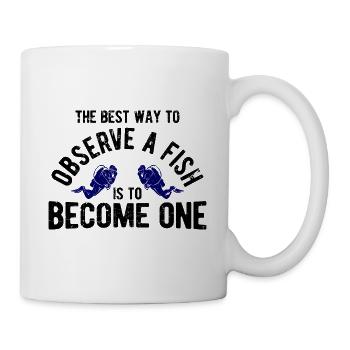 Apnoetaucher Freitaucher Taucher - Tasse - Weiß - Rechts