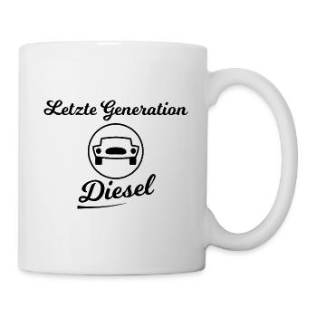 Das allerletzte Diesel Fahrzeug - Tasse - Weiß - Rechts