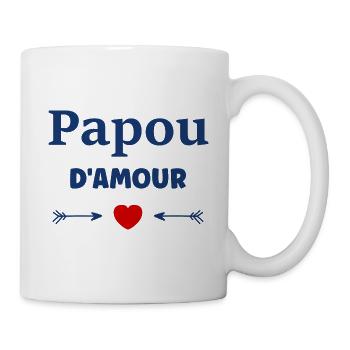 papou - Mug blanc - blanc - Droite