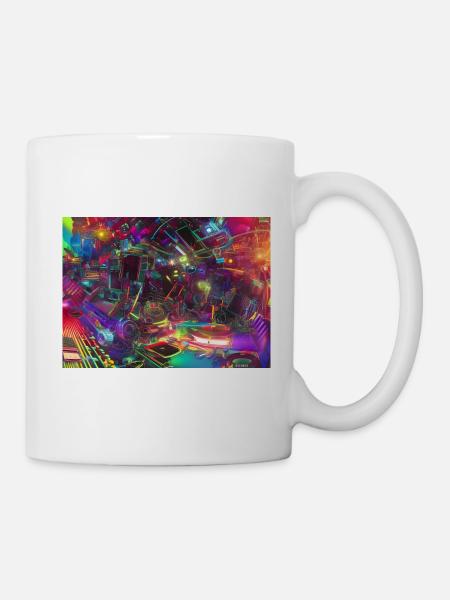 Psychedelische Musik - Tasse - Weiß