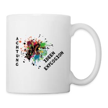 Achtung - Ideen Explosion - schlau & frech - Tasse - Weiß - Rechts