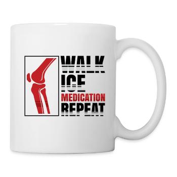Walk Ice Medication Repeat - Tasse - Weiß - Rechts