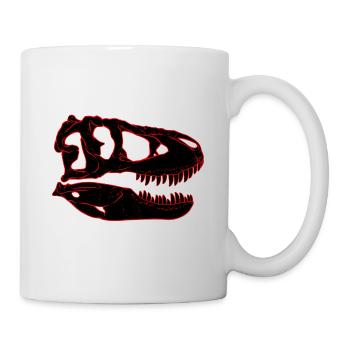 Tarbosaurus Fossil Schädel - Tasse - Weiß - Rechts