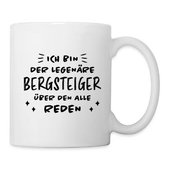 Bergsteiger Wandern Lustiger Spruch Berge Geschenk - Tasse - Weiß - Rechts