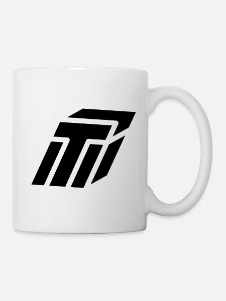 Abstract T letter - Mug - white