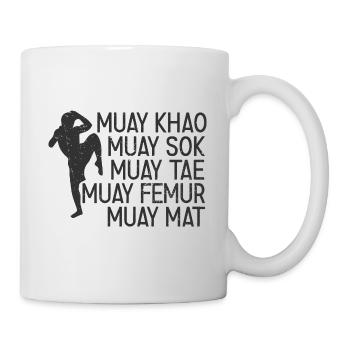 Thaiboxen Muay Thai - Tasse - Weiß - Rechts