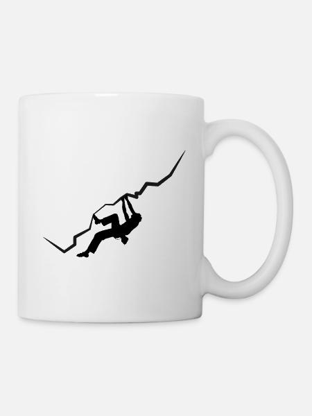 Vintage Bouldern Boulderer Klettern Kletterer - Tasse - Weiß
