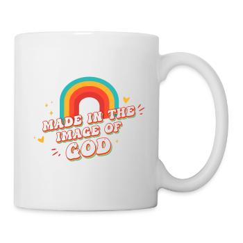 Fabriqué à l’image de Dieu - Cute Christian Groovy - Mug blanc - blanc - Droite