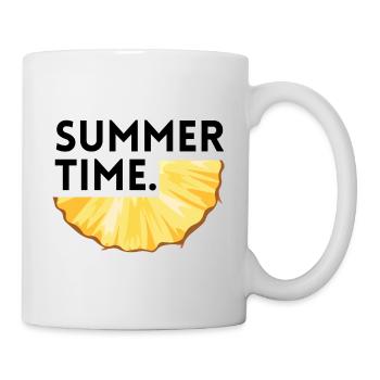 Sommerzeit - Ananas - Tasse - Weiß - Rechts