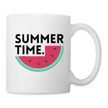 Sommerzeit - Wassermelone - Tasse - Weiß - Rechts