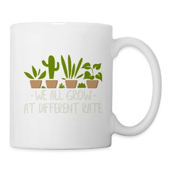 Wir alle wachsen unterschiedlich schnell - Tasse - Weiß - Rechts