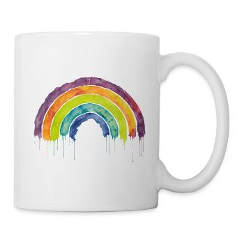 Colorful Horizon Watercolor Rainbow - Mug - white - Right